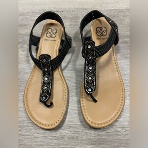 Daisy Fuentes Sumaya thong sandal with rhinestone accents Women’s Size 10